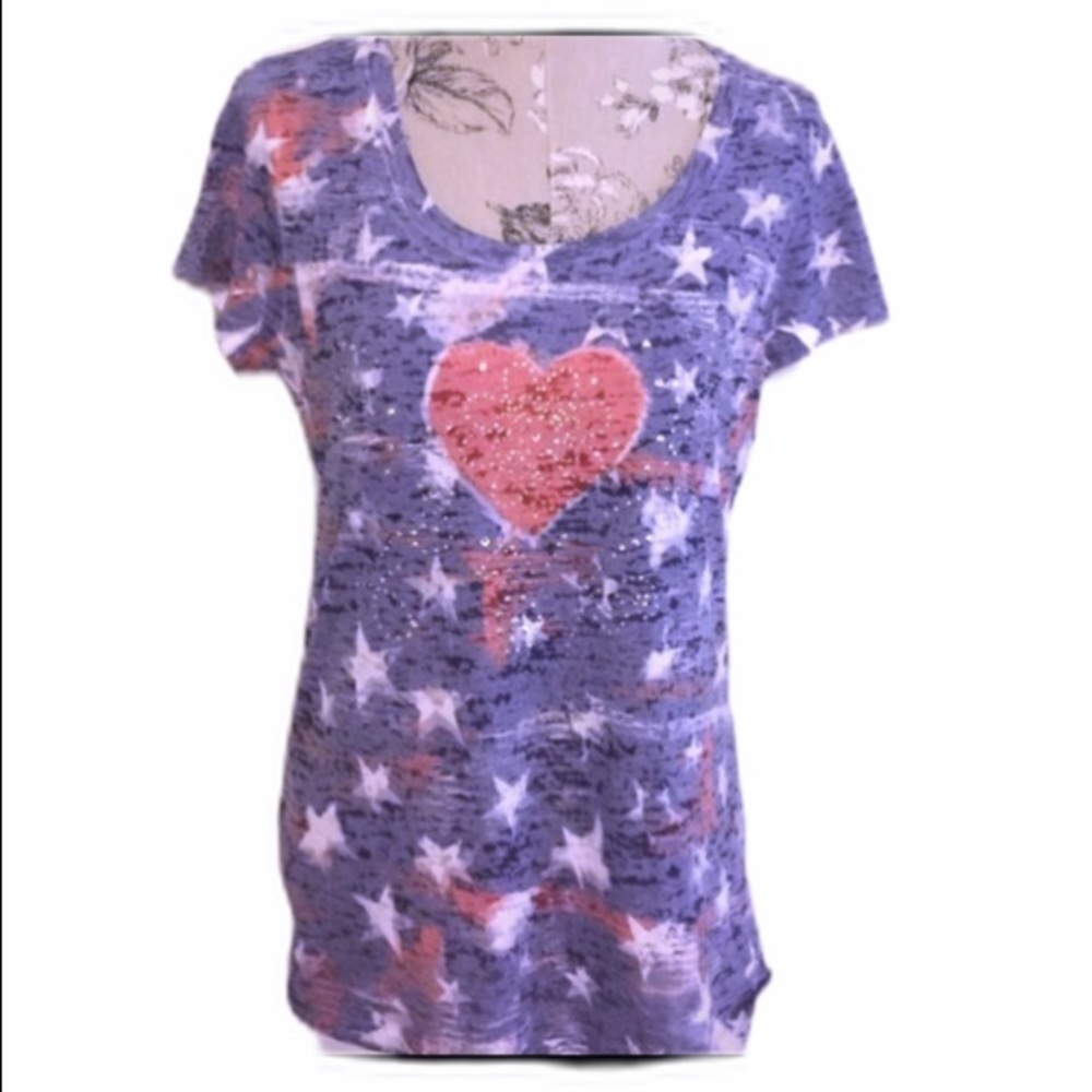 *prairie Rose Heart Star Top L